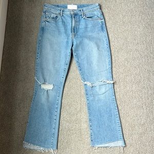 Mother The Insider Crop Step Fray